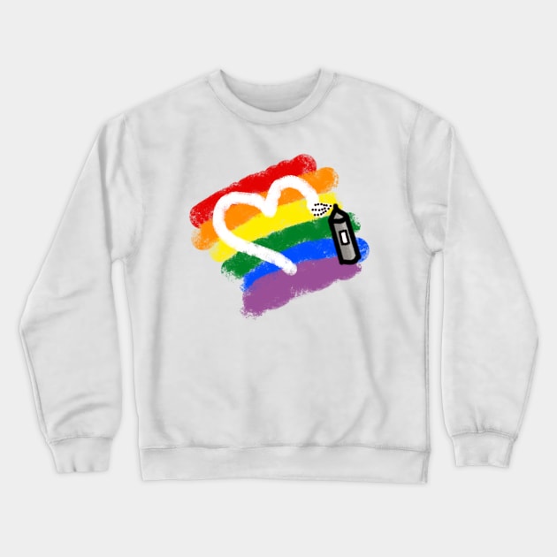 Rainbow Flag Tag Crewneck Sweatshirt by LochNestFarm